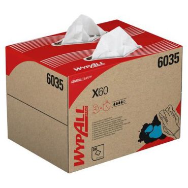 Wypall - Paperipyyhkeet X60 General - 200 arkkia/laatikko - Kuituliina teollisuuteen