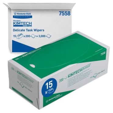 Kimtech - Puhdistusliina 200 arkkia - 2 kerrosta 205x205 mm - Valkoinen teollisuuskäyttöön