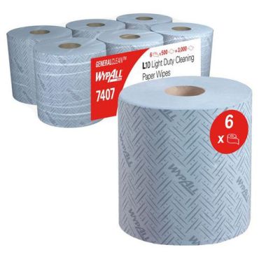 Wypall - Paperipyyhkeet Reach Plus L10 Service - Sininen 183x380mm 500 ark/rulla