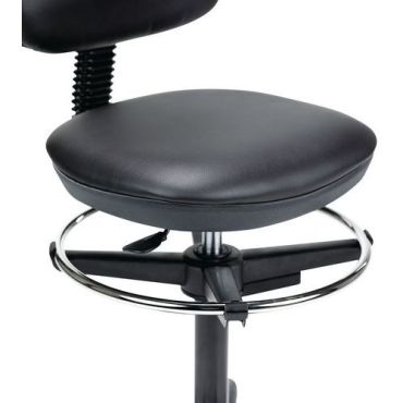 Linea Fabbrica - Työtuoli Budget korkea - Vinyyli musta - Ergonominen 58 % kierrätettyä materiaalia