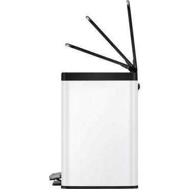 EKO - Roskakori polkimella Essential Recycler Step Bin 15+15 L valkoinen - Ruostumaton teräs - 30 L - Lajittelu