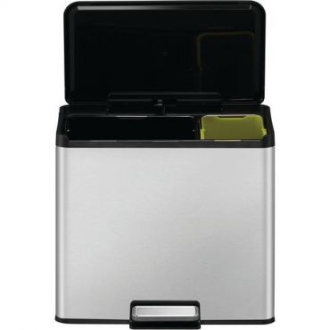 Eko - Roskakori polkimella essential recycler step bin 20+9 l matta ruostumatonta terästä