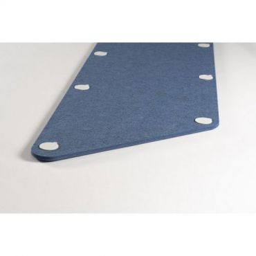 Smit Visual - Seinäpaneeli akustinen parallelogrammi sininen - 120 cm korkea 9 mm paksu - Äänenvaimennus