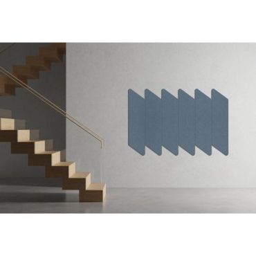 Smit Visual - Seinäpaneeli akustinen parallelogrammi sininen - 120 cm korkea 9 mm paksu - Äänenvaimennus