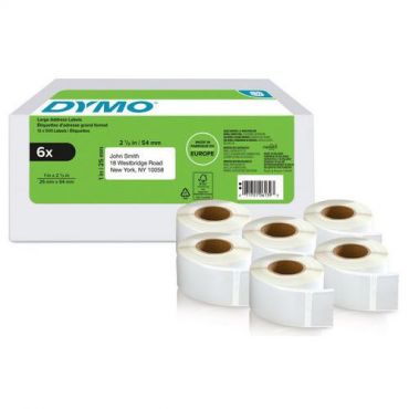 Dymo - Palautustarra itseliimautuva 6 rullaa - labelwriter dymo