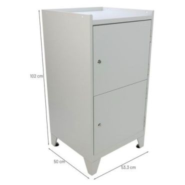 Manutan expert - Työkalukaappi jalallinen 2 ovea harmaa