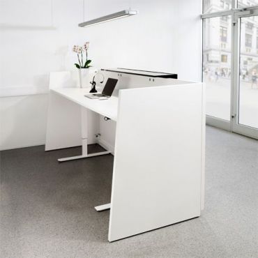 Vastaanottotiski libra istuma-/seisomamalli 2600 mm - Witre