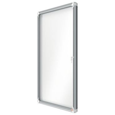 Nobo - Lukittava magneettinen ilmoitustaulu ulkokäyttöön - 12xA4 - Teräs Valkoinen Harmaa - 92.3x96.9 cm