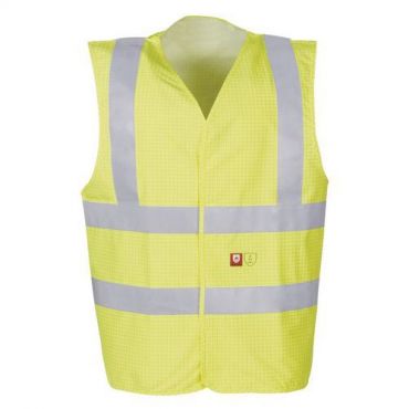 Sioen - Tulenkestävä/antistaattinen huomioliivi xl keltainen