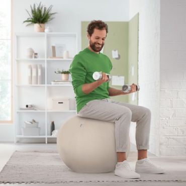 Leitz Ergo Active aktiivipallo - 75 cm vaaleanharmaa - Tasapainottava lisäpaino max 150 kg