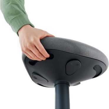 Leitz Ergo Active aktiivituoli mukavuusistuimella – Tummanharmaa säädettävä korkeus 47-64 cm max 110 kg