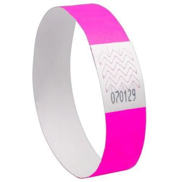 Avery - Rannekoru 500 kpl - Vaaleanpunainen Tyvek - Repeytymätön - 1.9 cm leveä