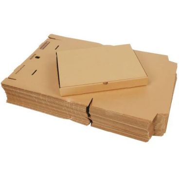 Matalaprofiilinen postilaatikko 430x310x50 mm - Kierrätettävä pahvi kellanruskea