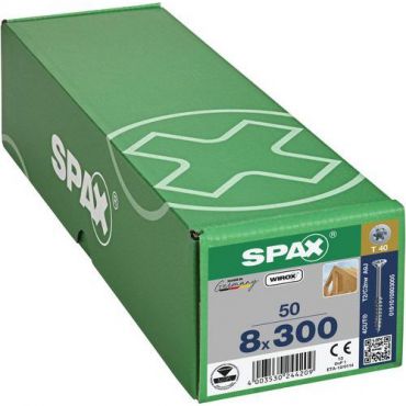 Spax - Ruuvi uppokantaisella osakierteellä t-star plus wirox 8x300