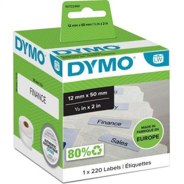 Dymo - Etiketit riippukansiot dymo 50 x 12 mm 220 kpl