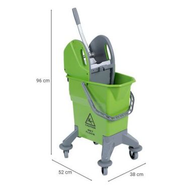 Manutan Expert - Sanko ja puristin 25 L - Vihreä - Kierrätetty 80 % - Ergonominen