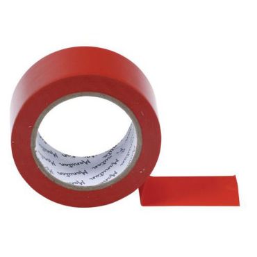 Manutan Expert - Lattiamerkintäteippi 50 mm x 33 m punainen - PVC 0,14 mm paksuus - Lean Management