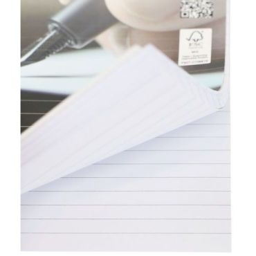 Fastprint - Muistilehtiö A5 - Kierresidottu 100 sivua valkoinen pahvikansi