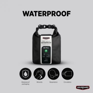 Housegard - Ensiapulaukku Vedenkestävä - Musta 220x135x90 mm - Hätätilanne ja ensiapu