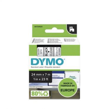 Dymo - D1-nauha leveys 24 mm musta/kirkas tausta