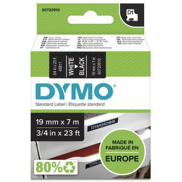 Dymo - Nauha musta tausta / musta kirjoitus 19 mm viite 45811