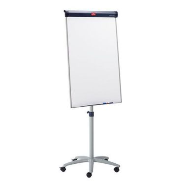 Nobo - Lehtiötauluteline Classic pyörillä - Harmaa - 675x1840 mm - Liikuteltava ja käytännöllinen