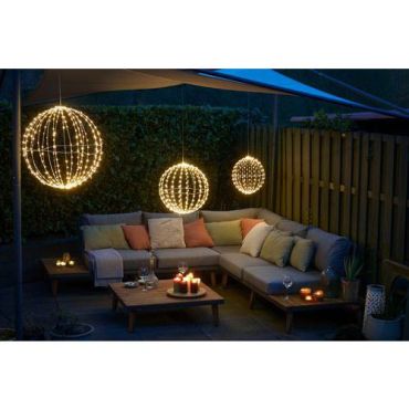Valkoinen koristepallo 400 led ip44 ajastimella - ø60 cm - Witre