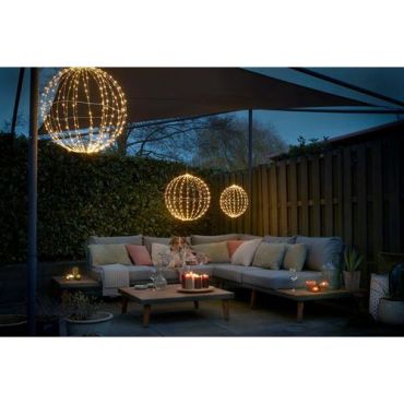 Valkoinen koristepallo 400 led ip44 ajastimella - ø60 cm - Witre