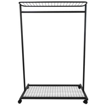 Manutan Expert - Vaateteline pyörillä Smart - 162x110x51 cm - Musta - 45 kg kantavuus