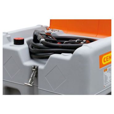 Cemo - Mobiili polttoainesäiliö Easy 210L - Harmaa polyeteeni - Kestävä ja helppokäyttöinen