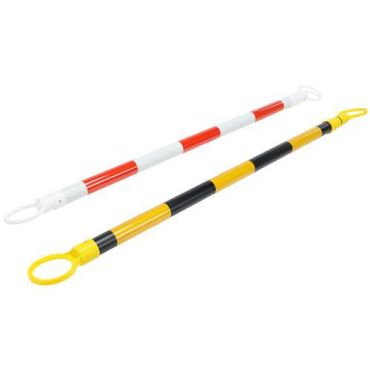 Sisäänvedettävä kartiotanko 1,3 m - Musta/keltainen - PVC - 3 vuoden takuu