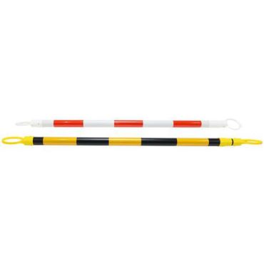 Sisäänvedettävä kartiotanko 1,3 m - Musta/keltainen - PVC - 3 vuoden takuu