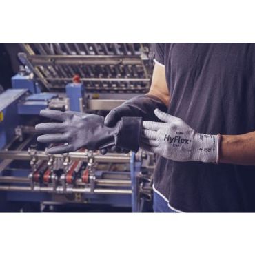 Ansell - HyFlex 11-318 työkäsineet - Koko 8 harmaa - Mekaaninen suojaus Oeko-Tex