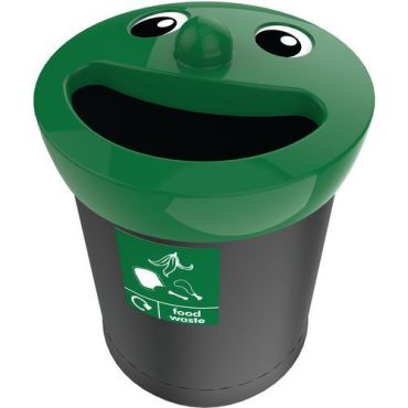Vepabins - Roskakori Smiley Face 52 L - Vihreä/musta - Tilava ja kestävä