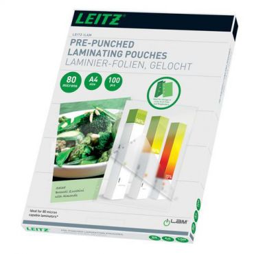 Leitz - Laminoitu tasku rei'itetty a4 80 my