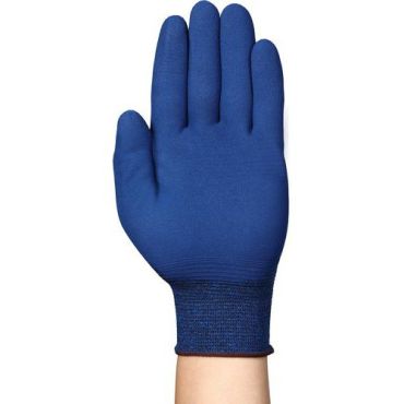 Ansell HyFlex 11-819 ESD suojakäsineet - Koko 8 - Nitriilipinnoite sininen - Kevyt käsitellä