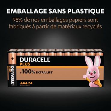 Duracell - Duracell plus 100% aaa - 24 kpl