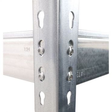 Manutan expert - Manutan rapid 1 -hyllystö 2 440 x 2 440 x 455 6 sinkittyä metallihyllyä