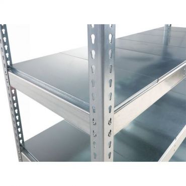 Manutan expert - Manutan rapid 1 -hyllystö 2 440 x 2 440 x 455 6 sinkittyä metallihyllyä