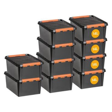 SmartStore - Säilytyslaatikko Pro 14 L Musta - Elintarvikehyväksytty Kestävä Monikäyttöinen