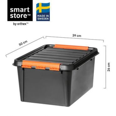 Smartstore - Säilytyslaatikko pro 31 l musta 6 kpl