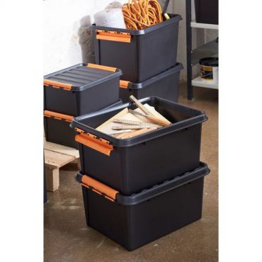 Smartstore - Säilytyslaatikko pro 31 l musta 6 kpl