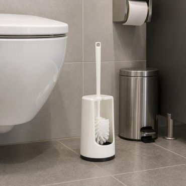 WC-harja muovi - Valkoinen - 12 cm korkea - Kestävä ja helppo puhdistaa
