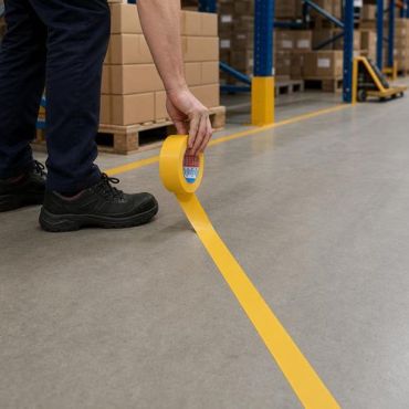 Tesa Tesaflex 4169 vinyyliteippi keltainen 50mm x 33m - PVC akryyliliima sopii herkille pinnoille