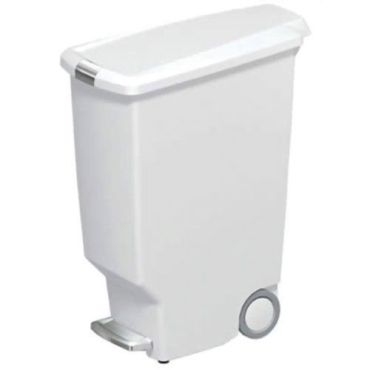 Vepabins - Roskakori Slim Step Can 40L - Valkoinen Muovi - Tilava ja Tyylikäs