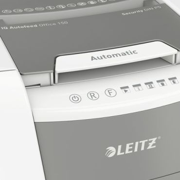 Leitz - Paperisilppuri IQ AutoFeed Office 150 P5 - Automaattinen syöttö P-5 turvataso 44 L säiliö hiljainen 55 dB