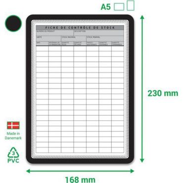 Djois made by tarifold - Magneettikehystasku - magneettinen selkä - musta - a5