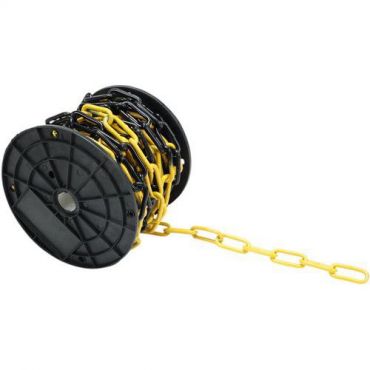 Godet - 6 mm:n metalliketju 15 m musta/keltainen