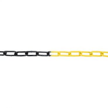 Godet - 6 mm:n metalliketju 15 m musta/keltainen