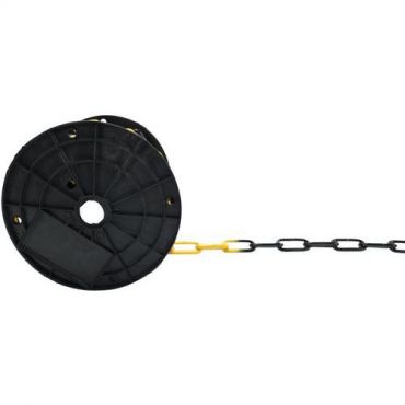 Godet - 6 mm:n metalliketju 15 m musta/keltainen